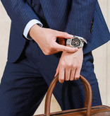Curren Steel Watch for Men - Leather Strap Anologue Luxury Movement for Men Quartz