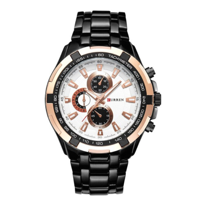 Montre en acier pour homme - Bracelet en cuir Anologian Luxury Movement for Men Quartz