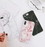 Moskado Coque iPhone 7 Plus Marble Texture - Coque antichoc brillante Granite Cover Cas TPU