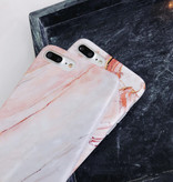 Moskado Funda iPhone 6S Plus Textura de mármol - Funda brillante a prueba de golpes Funda de granito Cas TPU