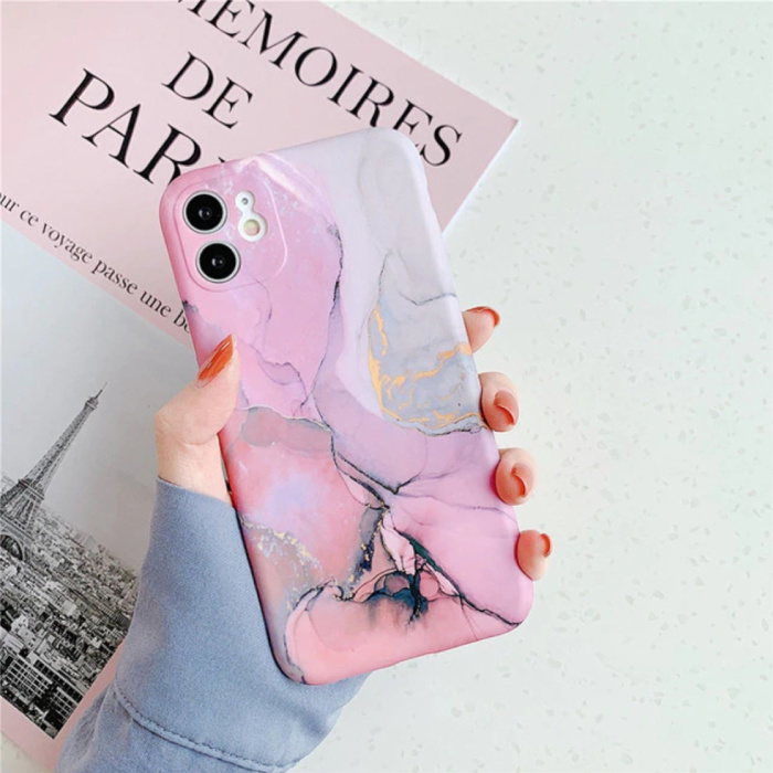 iPhone 6 Case Marble Texture - Shockproof Glossy Case Granite Cover Cas TPU