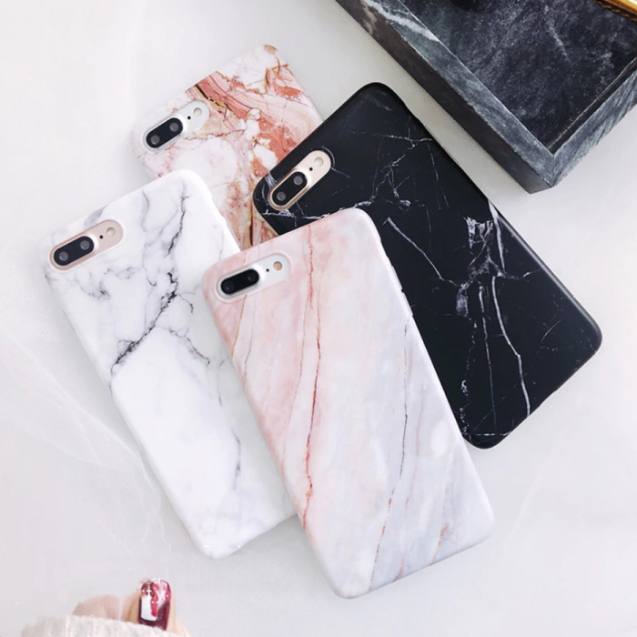 Moskado Coque iPhone 11 Marble Texture - Coque antichoc brillante Granite Cover Cas TPU