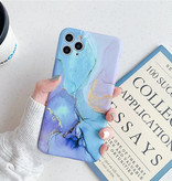 Moskado Coque iPhone 7 Plus Marble Texture - Coque antichoc brillante Granite Cover Cas TPU