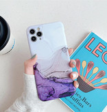 Moskado Funda para iPhone 6 Plus Textura de mármol - Funda brillante a prueba de golpes Funda de granito Cas TPU