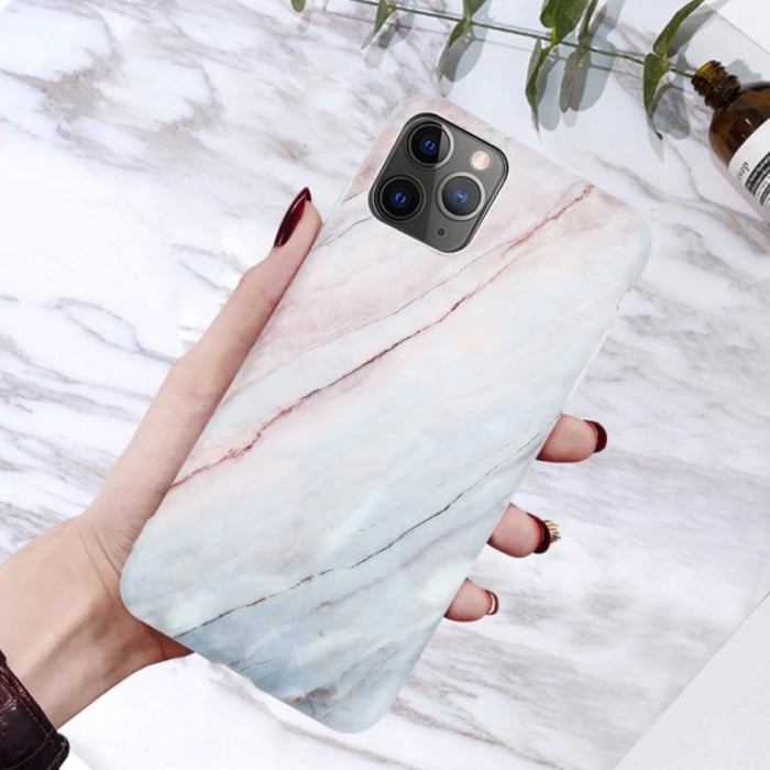 iPhone 6S Case Marble Texture - Coque antichoc brillante Granite Cover Cas TPU