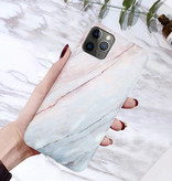 Moskado iPhone 7 Plus Hoesje Marmer Textuur - Shockproof Glossy Case Graniet Cover Cas TPU