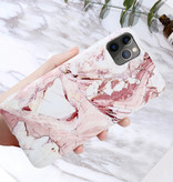 Moskado iPhone 8 Plus Hülle Marmor Textur - Stoßfeste glänzende Hülle Granit Abdeckung Cas TPU