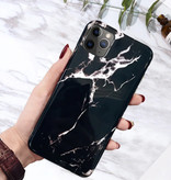 Moskado Funda para iPhone 8 Plus Textura de mármol - Funda brillante a prueba de golpes Funda de granito Cas TPU