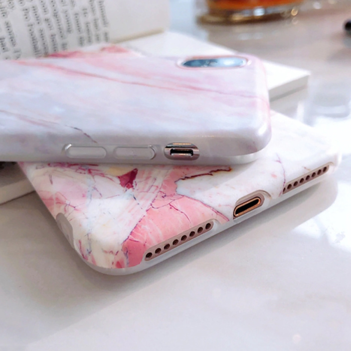 Gelijk Vervormen Intens iPhone 6S Hoesje Marmer Textuur - Shockproof Glossy Case Graniet | Stuff  Enough.be