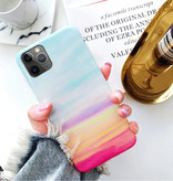 Moskado iPhone XS Max Hoesje Marmer Textuur - Shockproof Glossy Case Graniet Cover Cas TPU