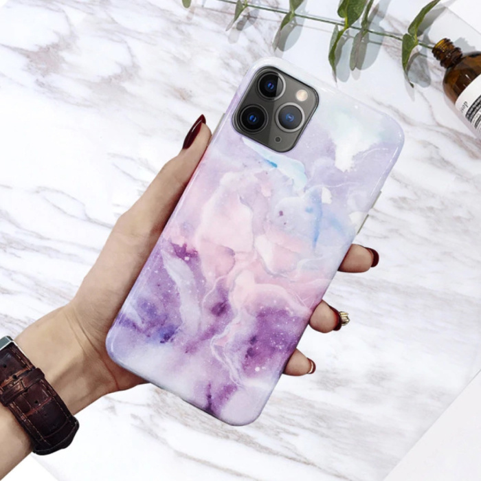 iPhone 7 Case Marble Texture - Shockproof Glossy Case Granite Cover Cas TPU