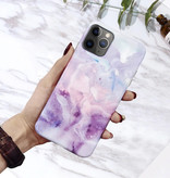 Moskado Coque iPhone XS Marble Texture - Coque antichoc brillante Granite Cover Cas TPU