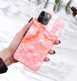 Moskado Funda iPhone 11 Pro Max Textura de mármol - Funda brillante a prueba de golpes Funda de granito Cas TPU