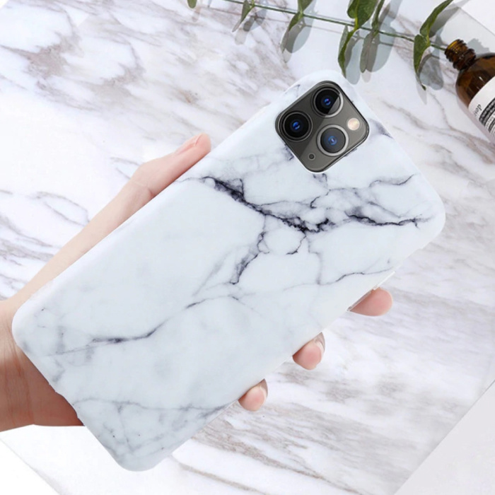 Funda para iPhone X Textura de mármol - Funda brillante a prueba de golpes Funda de granito Cas TPU