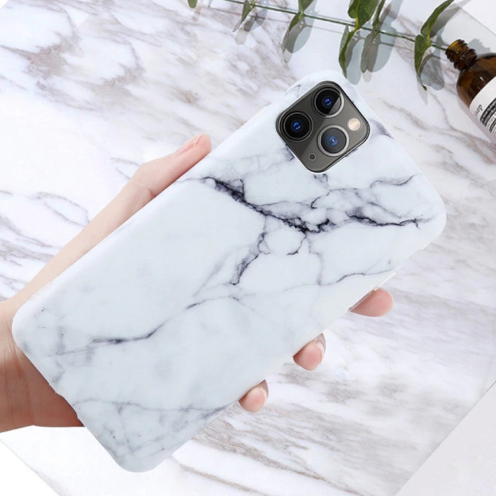 iPhone 11 Pro Max Hülle Marmor Textur - Stoßfeste glänzende Hülle Granit Abdeckung Cas TPU