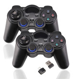 EastVita Controlador de juegos de 2 paquetes para Android / PC / PS3 - Gamepad Bluetooth Micro-USB Negro