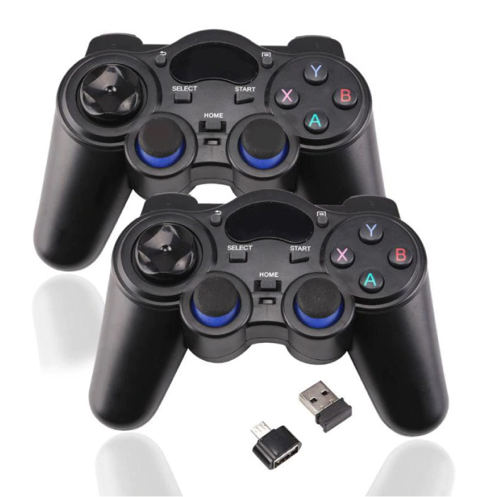 Controlador de juegos de 2 paquetes para Android / PC / PS3 - Gamepad Bluetooth Micro-USB Negro