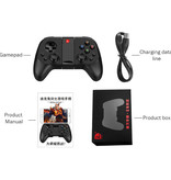 Stuff Certified® Contrôleur de jeu pour Android/iOS/PC/PS3 - Bluetooth Gamepad Mobile Phone Noir