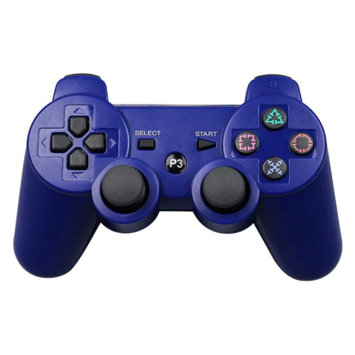 Kontroler do gier na PlayStation 3 - PS3 Bluetooth Gamepad w kolorze niebieskim