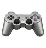 Stuff Certified® Manette de jeu pour PlayStation 3 - Manette de jeu Bluetooth PS3 Argent