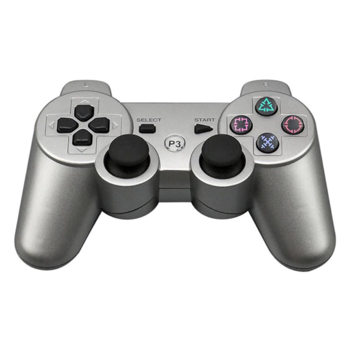 Gaming Controller for PlayStation 3 - PS3 Bluetooth Gamepad Silver