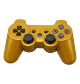 Stuff Certified® Manette de jeu pour PlayStation 3 - Manette de jeu Bluetooth PS3 Gold
