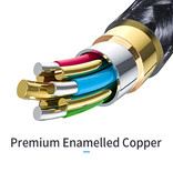 Essager Cable AUX Conector de audio de nailon trenzado de 3,5 mm - 5 metros