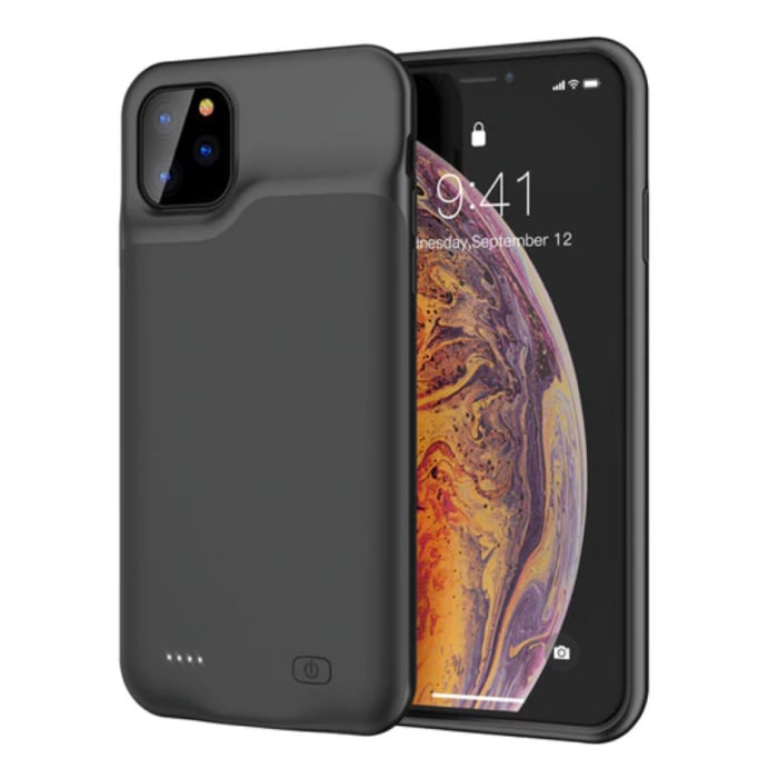 iPhone 11 Pro Max Slim Powercase 6000 mAh Powerbank Case Ładowarka Pokrowiec na baterię Czarny