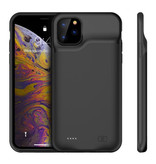 Stuff Certified® iPhone 11 Pro Max Slim Powercase 6000mAh Powerbank Case Chargeur Housse de protection de la batterie Noir