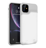 Stuff Certified® iPhone 11 Pro Max Slim Powercase 6000 mAh Powerbank Case Ładowarka Pokrowiec na baterie Biały