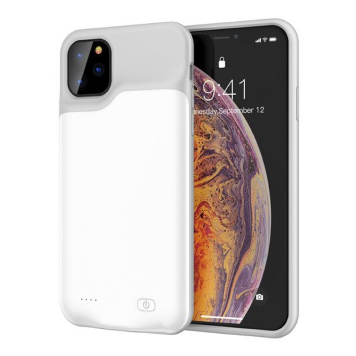 iPhone 11 Slim Powercase 6000mAh Powerbank Case Chargeur Housse de protection de la batterie Blanc