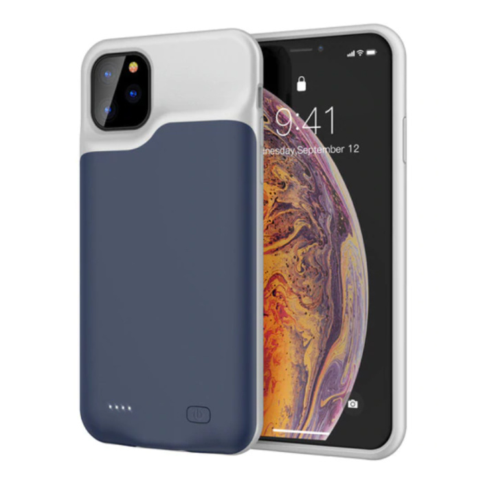 iPhone 11 Pro Max Slim Powercase 6000 mAh Powerbank Case Ładowarka Pokrowiec na baterie Niebieski