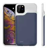 Stuff Certified® iPhone 11 Pro Max Slim Powercase 6000mAh Powerbank Case Chargeur Housse de protection de la batterie Bleu
