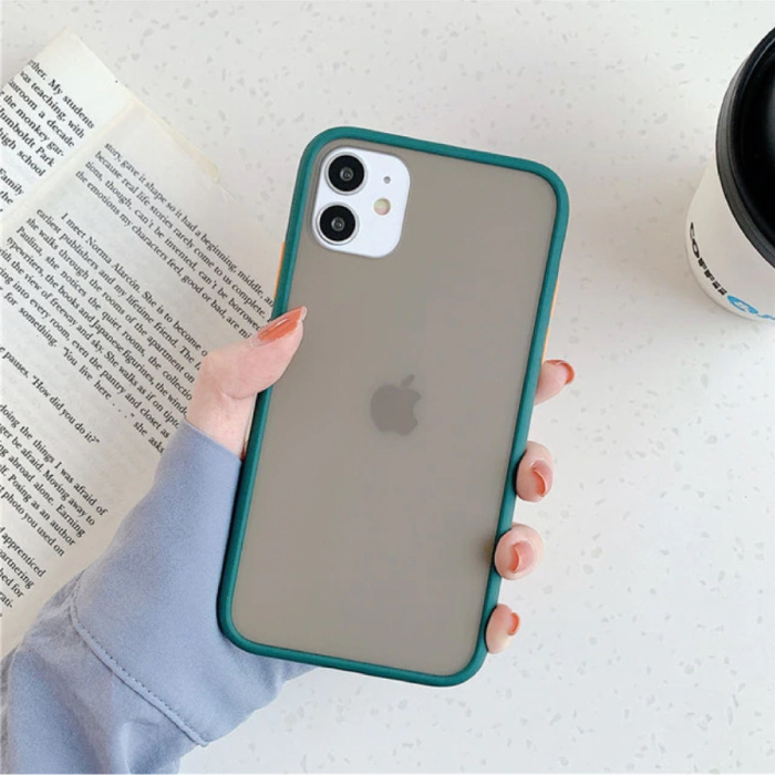 Custodia protettiva per iPhone X Custodia protettiva in silicone TPU anti-shock verde