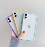 Stuff Certified® Coque Bumper iPhone XS Housse Silicone TPU Anti-Shock Bleu