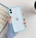 Stuff Certified® Coque Bumper iPhone XS Housse Silicone TPU Anti-Shock Bleu Clair