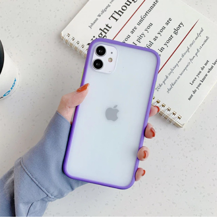 iPhone 7 Bumper Case Pokrowiec silikonowy TPU Anti-Shock Purple