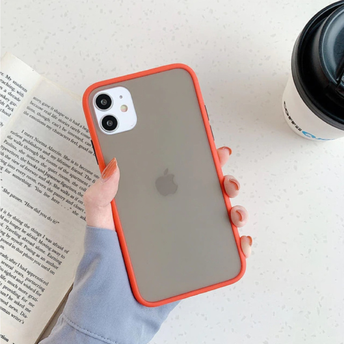 Coque iPhone XS Bumper Housse Silicone TPU Anti-Shock Rouge