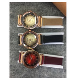Stuff Certified® Pearl Luxe Horloge Dames - Anoloog Kwarts Uurwerk voor Vrouwen Paars