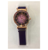 Stuff Certified® Pearl Luxury Watch Ladies - Mouvement à quartz Anologue pour femme Violet