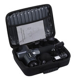 Bandinono Pistola para dispositivo de masaje profesional - 30 posiciones - 6 cabezas - Incluye bolsa de almacenamiento - Sport and Relax - Carbón