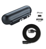 Stuff Certified® Magnetische Mini-Powerbank 2600mAh für iPhone Lightning - Externes Notfall-Akkuladegerät