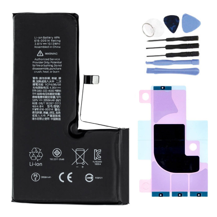 Batteria per iPhone XS / batteria AAA + qualità + strumenti e adesivo per batteria