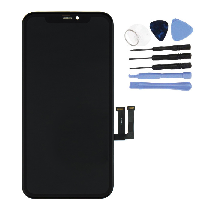 Schermo iPhone 11 (Touchscreen + OLED + Parti) Qualità AA+ - Nero + Strumenti