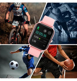 COLMI P8 Smartwatch Smartband Smartphone Fitness Sport Aktivität Tracker Uhr OLED iOS iPhone Android Schwarz Silikonarmband