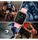 COLMI P8 Smartwatch Smartband Smartphone Fitness Deporte Rastreador de actividad Reloj OLED iOS iPhone Android Correa de silicona Oro rosa