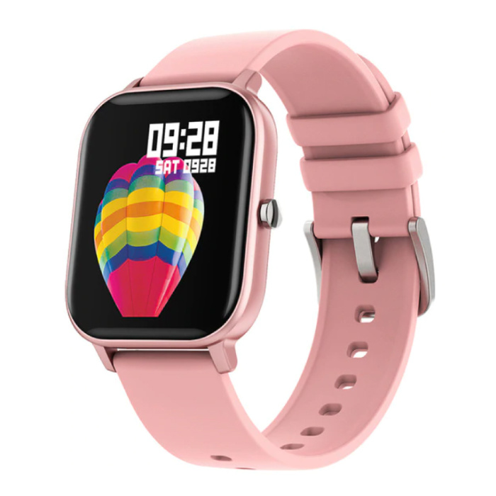 P8 Smartwatch Smartband Smartfon Fitness Sport Activity Tracker Zegarek OLED iOS iPhone Android Pasek silikonowy Różowy