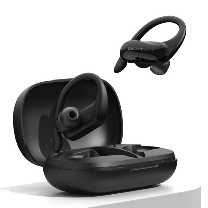 Atleta Auriculares inalámbricos con gancho para la oreja Deporte - Control táctil - TWS Bluetooth 5.0 Auriculares inalámbricos Auriculares Auriculares Auriculares Negro