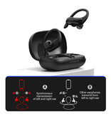 Dacom Atleta Auriculares inalámbricos con gancho para la oreja Deporte - Control táctil - TWS Bluetooth 5.0 Auriculares inalámbricos Auriculares Auriculares Auriculares Negro