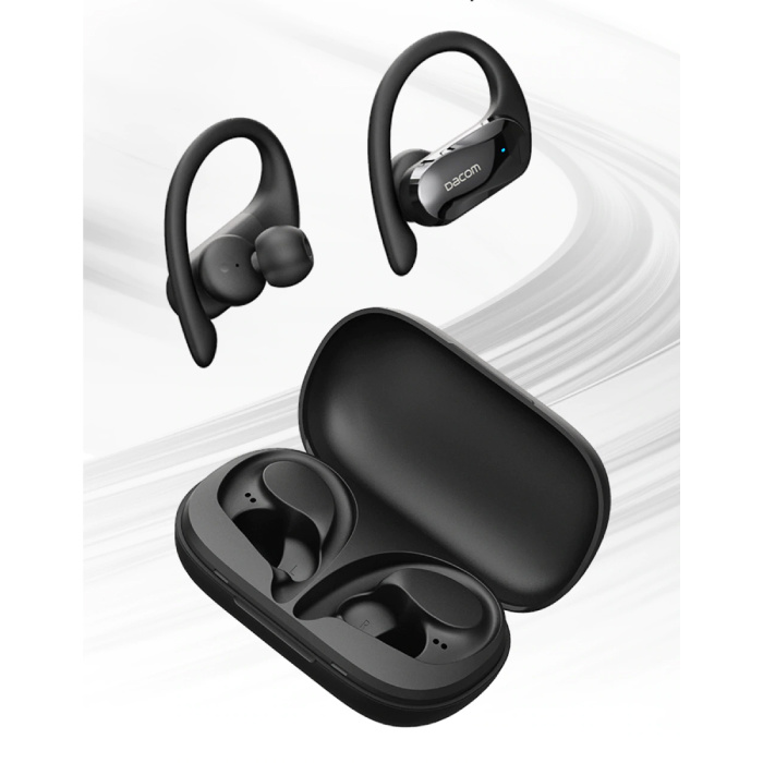 Athlete Wireless Earphones with Ear Hook Sport Touch Control TWS Bluetooth 5.0 Wireless Buds Earphones Earbuds Earphone Black